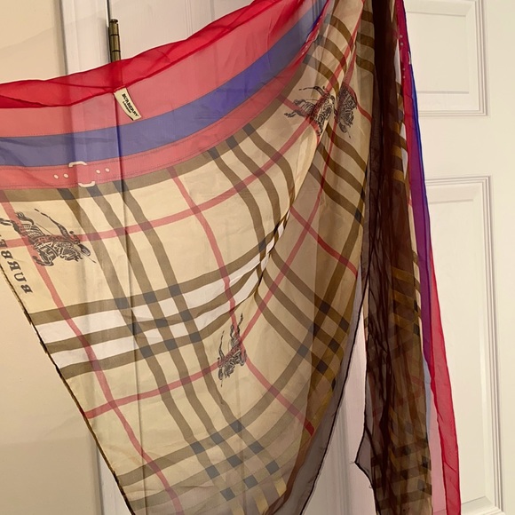Burberry Authentic Silk Scarf - Picture 2 of 5